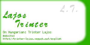 lajos trinter business card